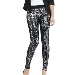 Express Black Sequins Leggings